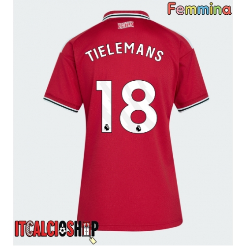 Manchester United Youri Tielemans #18 Prima Maglia Femmina 2026-27 Manica Corta